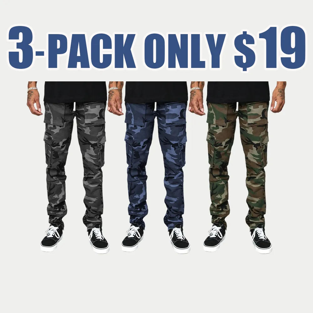 Men's Camo Print Cargo Pants