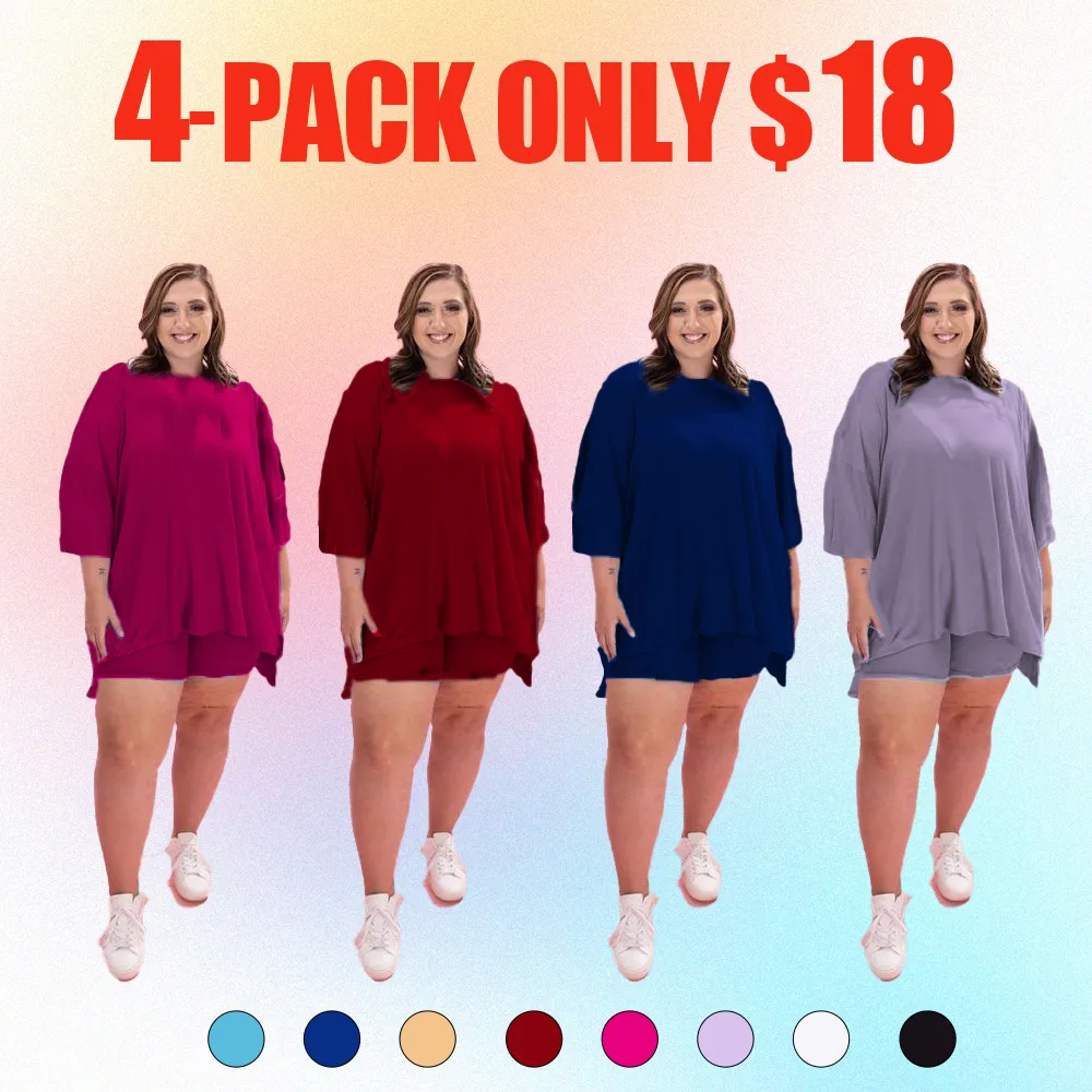 Yummi Rib Oversize Top and Biker Short Set