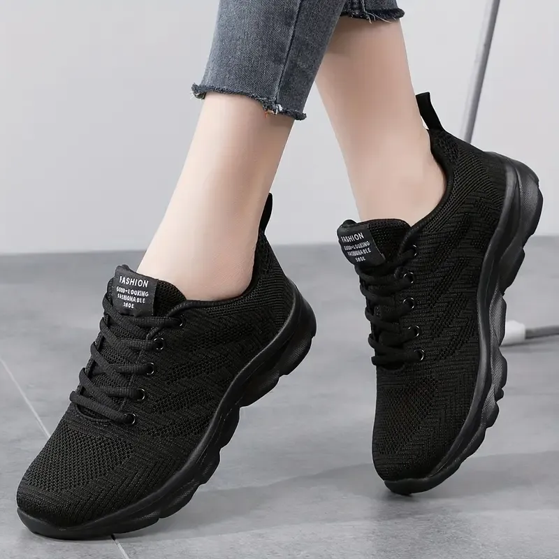 Comfortable Striped Fabric Low Top Sneakers - Lightweight, Breathable, Embroidered, Lace Up, EVA Sole, Fabric Inner and Insole - Perfect for Casual Outdoor Activities All Season