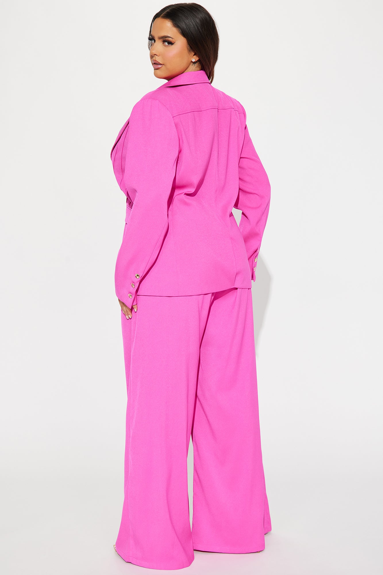 Trial And Error Pant Set - Fuchsia