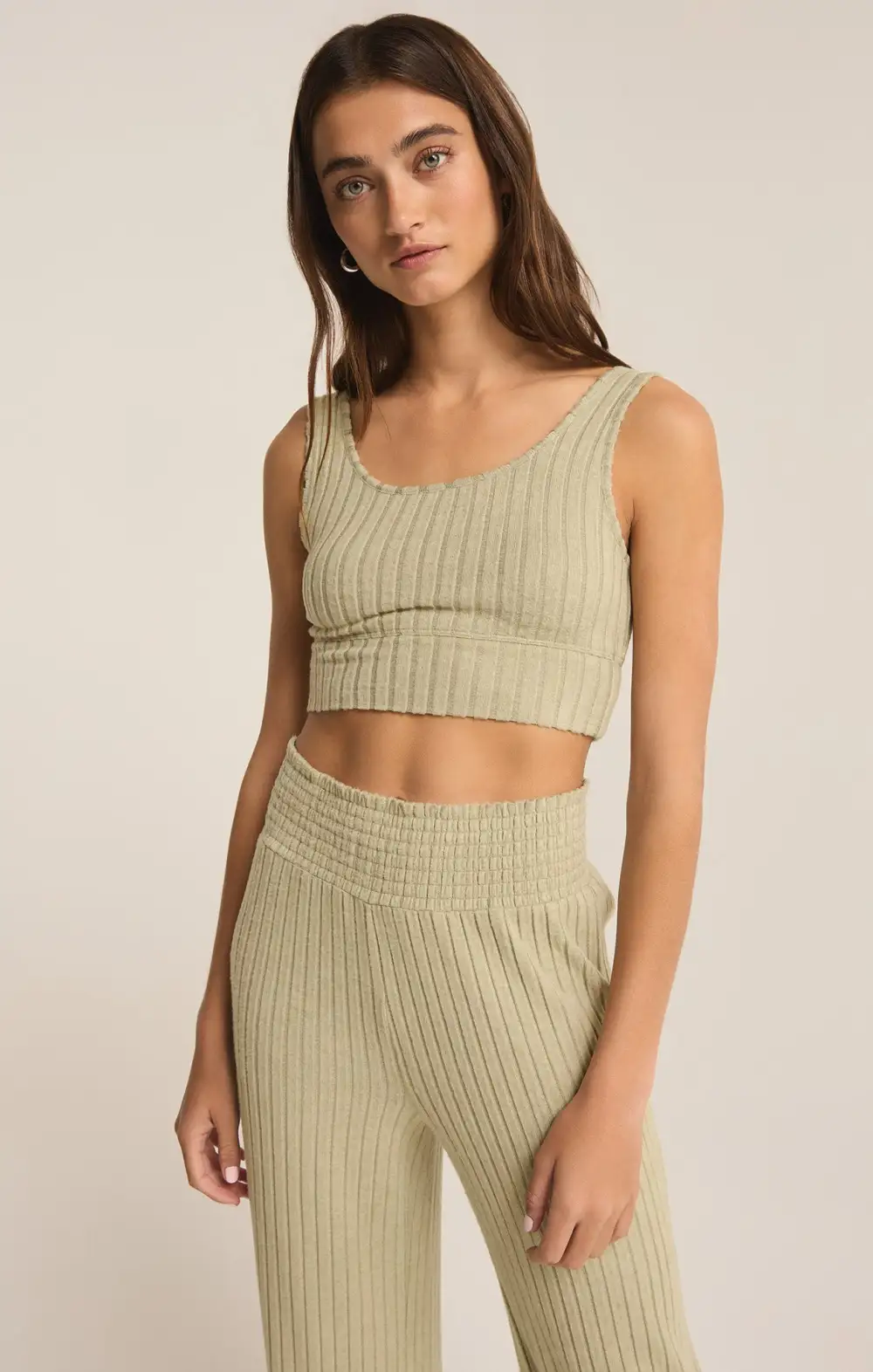 Zoe Silky Rib Tank Bra