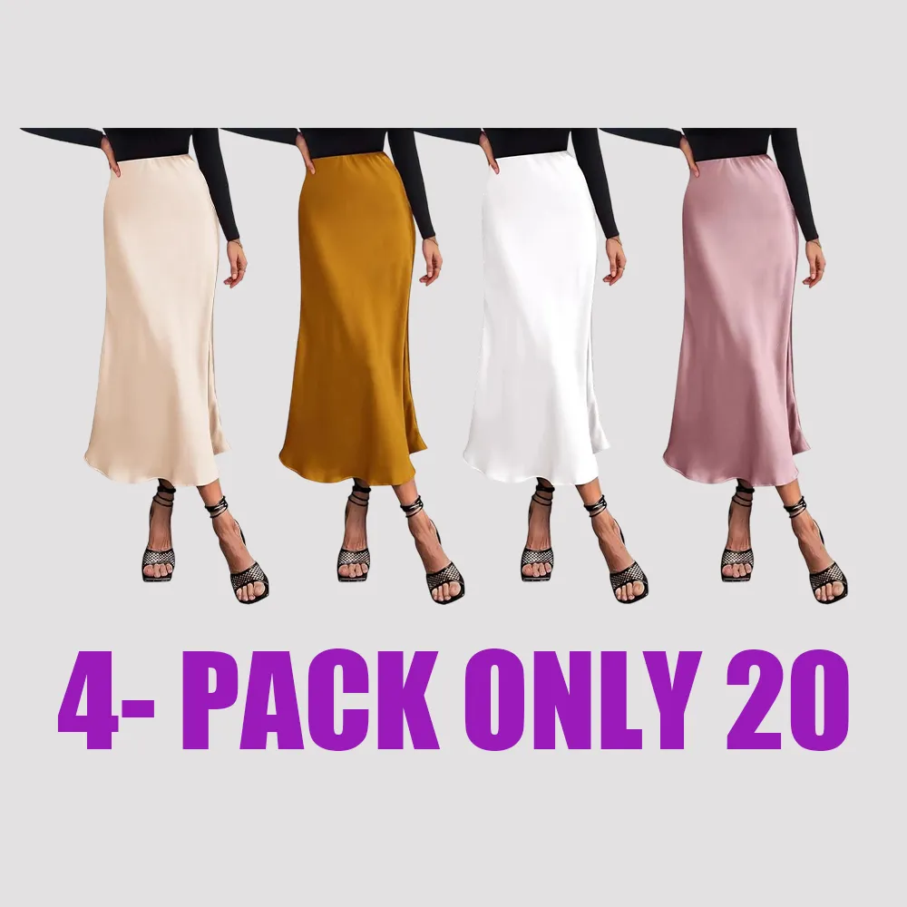 Women's High Waist Flared Skirt – Elegant Solid Color Skirt for Summer, Formal Events, Parties & Wedding Guest Outfits
