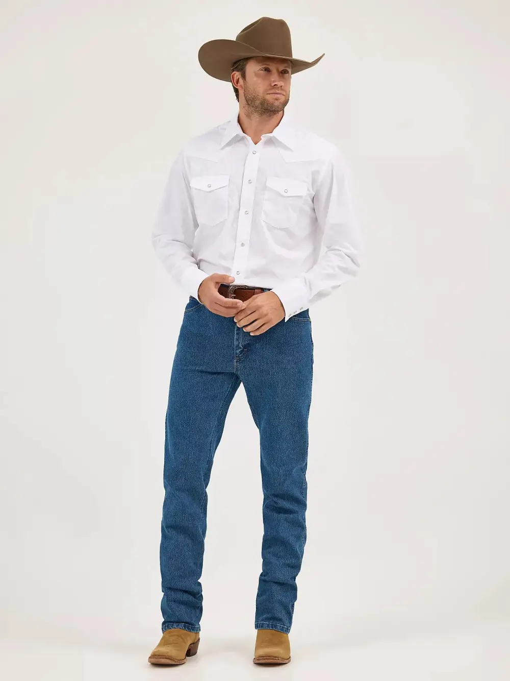 PREMIUM PERFORMANCE COWBOY CUT ADVANCED COMFORT WICKING REGULAR FIT JEAN IN VINTAGE STONE