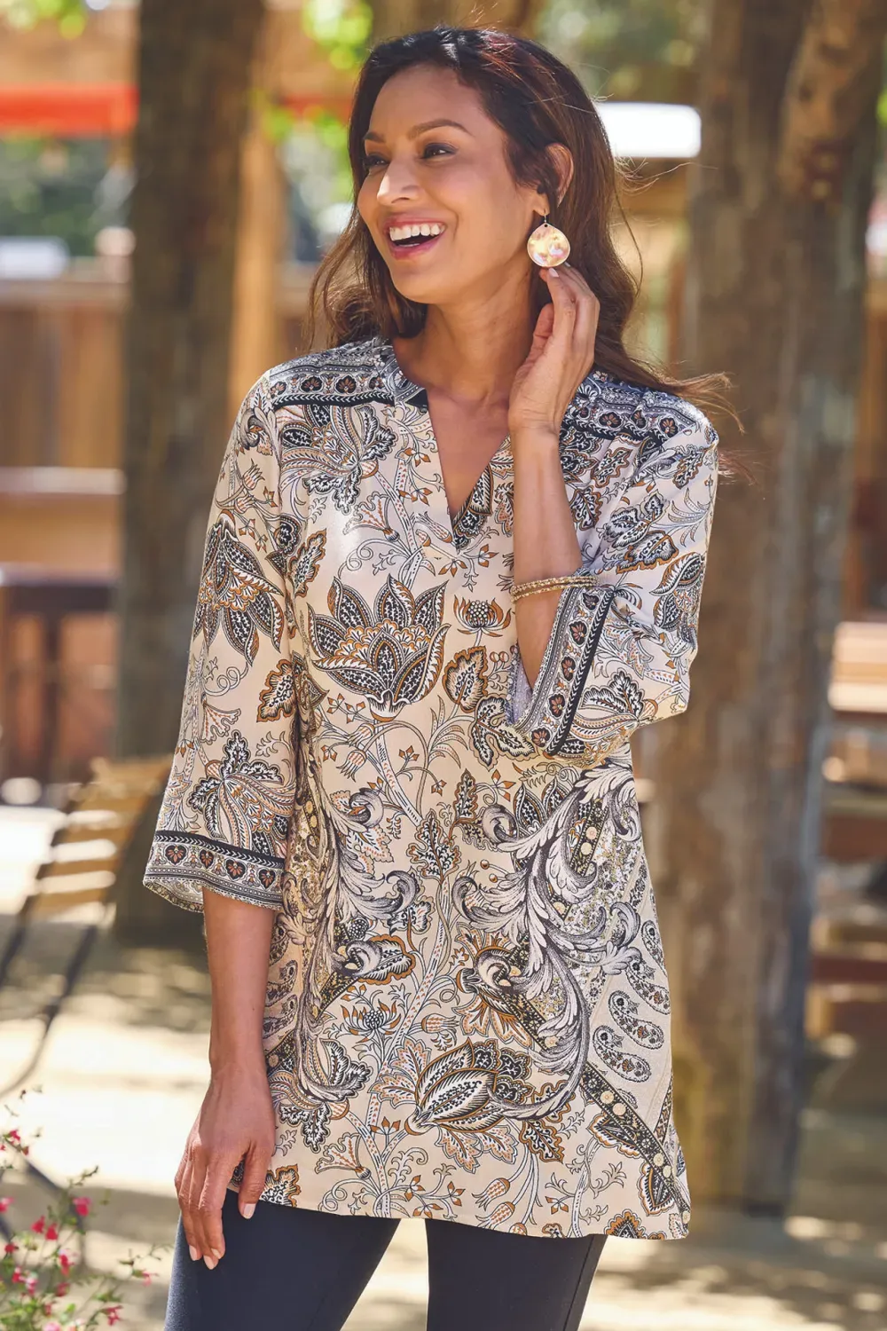 Dona 3/4 Sleeve Tunic