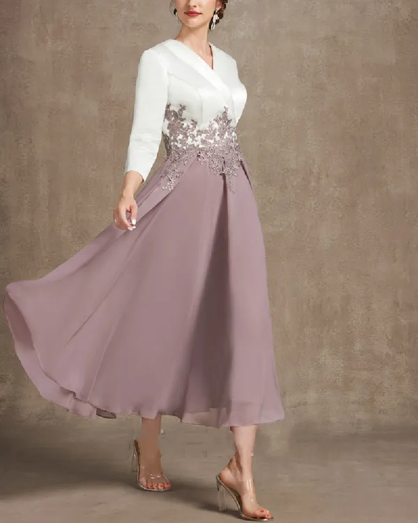 FASHION ELEGANT LACE EMBROIDERED DRESS