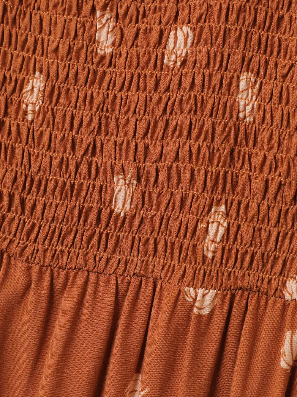 Polka Dots Shirred Bodice Pockets Maxi Dress