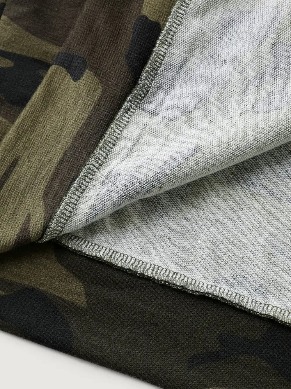 Camouflage Print Stretchy Zipper Hoodie