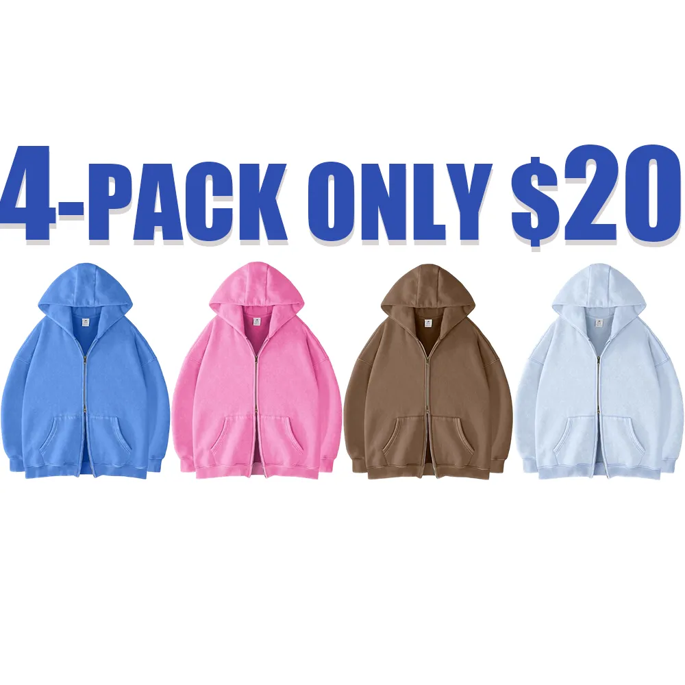 Unisex Oversized Zip Hoodie – Vintage Heavyweight Fleece