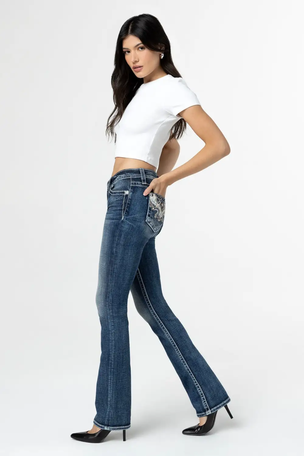 Spring Bloom Slim Bootcut Jeans
