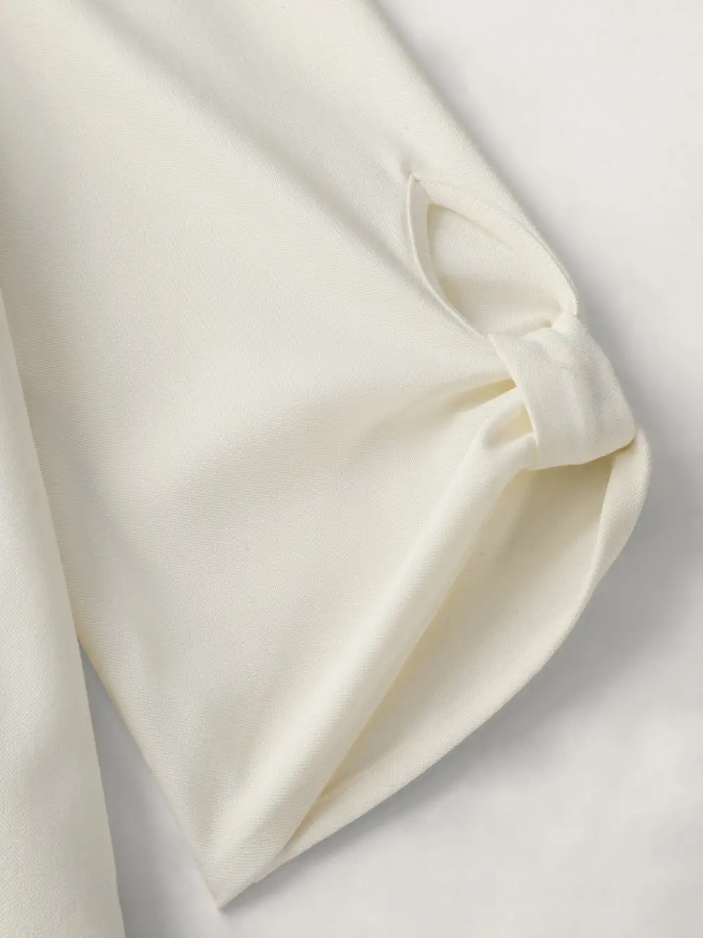 Pleated Split Neck Waist-Tie Maxi Dress