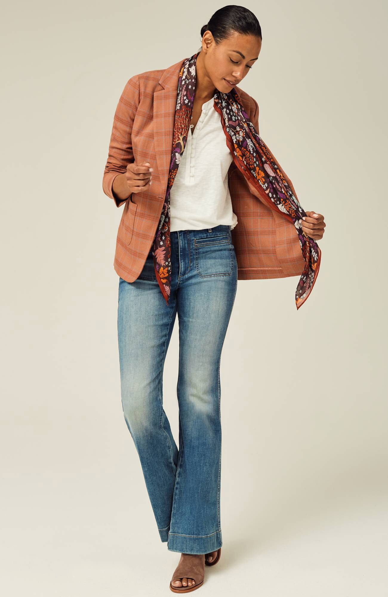 high-rise flare jeans