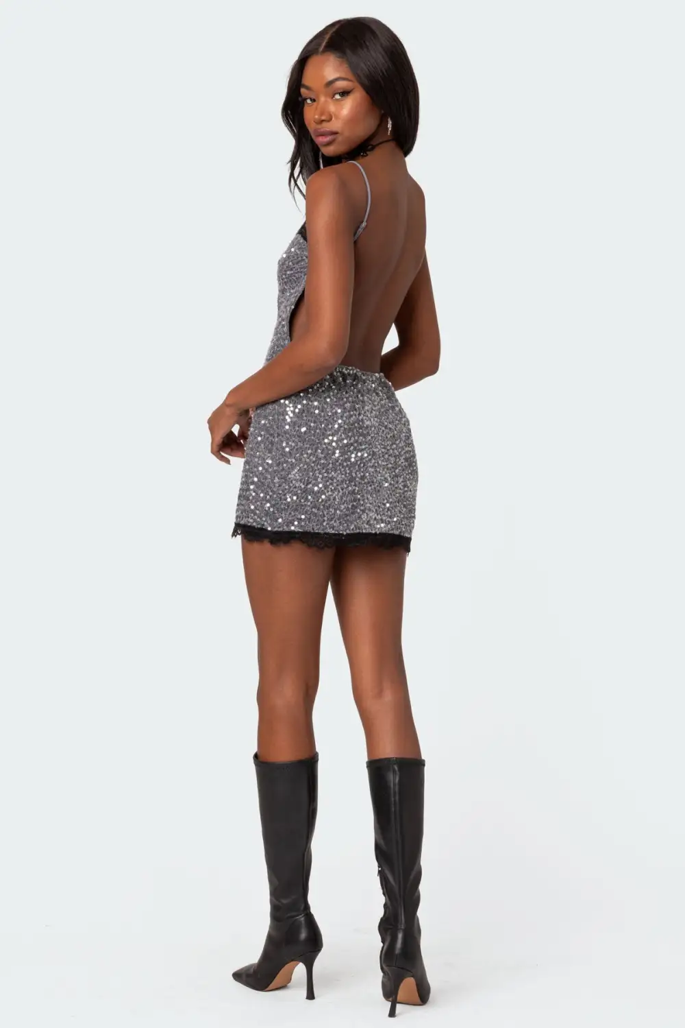 Sylvester Open Back Sequin Mini Dress