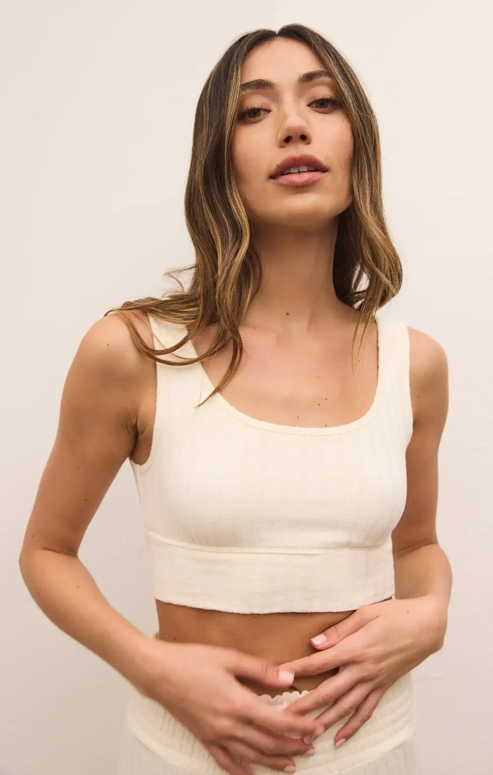 Zoe Silky Rib Tank Bra