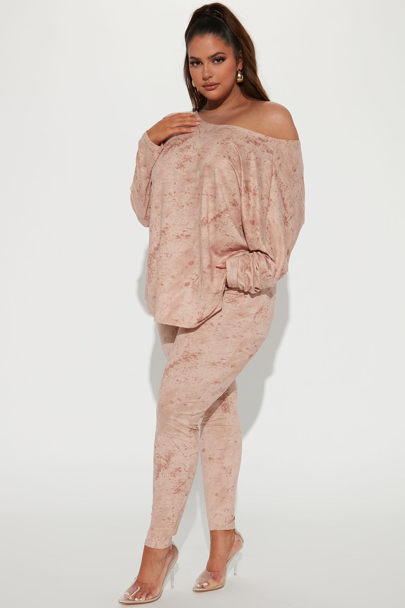 Chelsea Twist Back Legging Set - Taupe