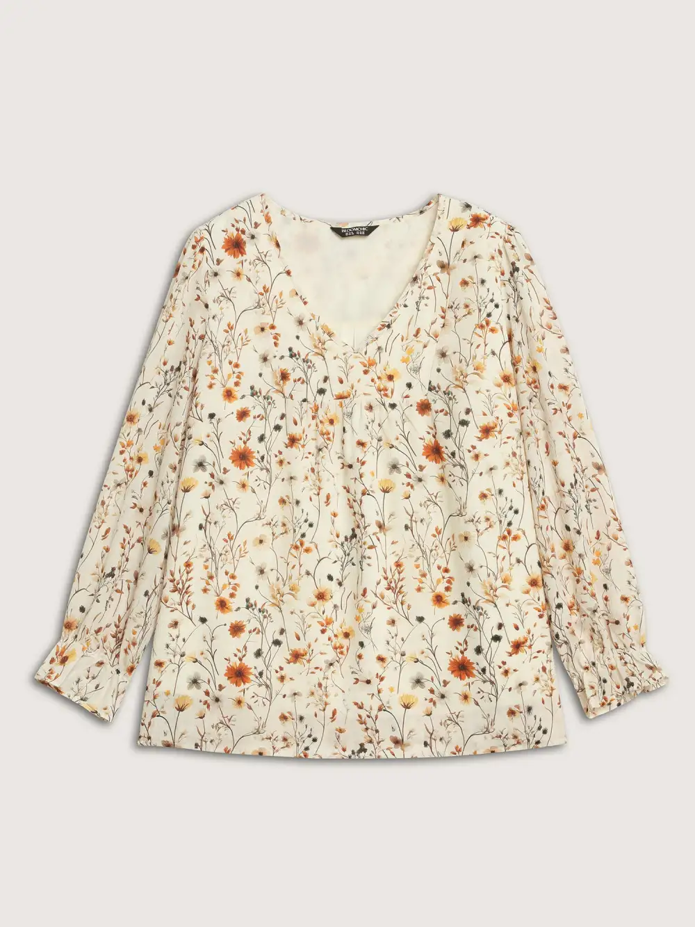 Floral Print Long Sleeve Blouse