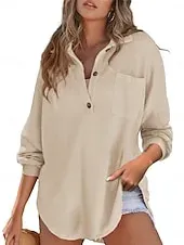 Women's Shirt Blouse Solid Color Basic Casual Long Sleeve Shirt Collar Long Tops Daily Buttons Pocket Black Fuchsia Green Beige Fall Winter