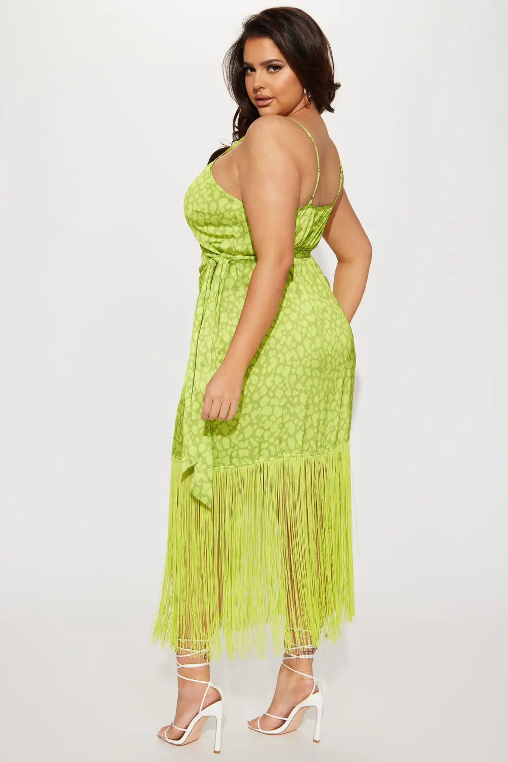 Tropical Tango Midi Dress - Lime