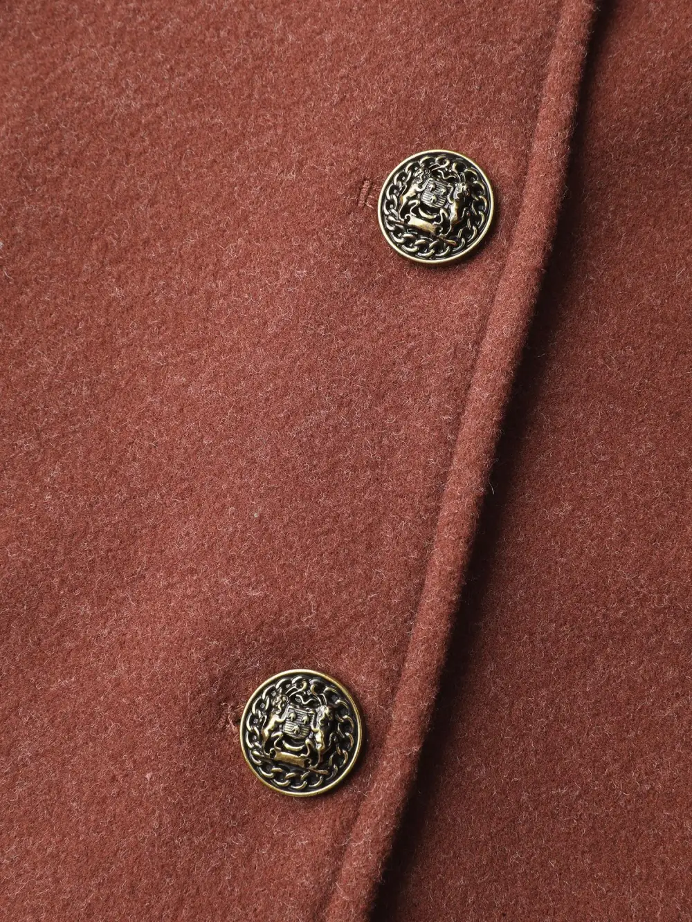 Pleated Curvy Hem Button Blazer