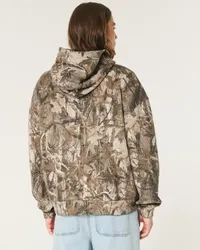 HOLLISTER FEEL GOOD FLEECE BOXY CAMO HOODIE