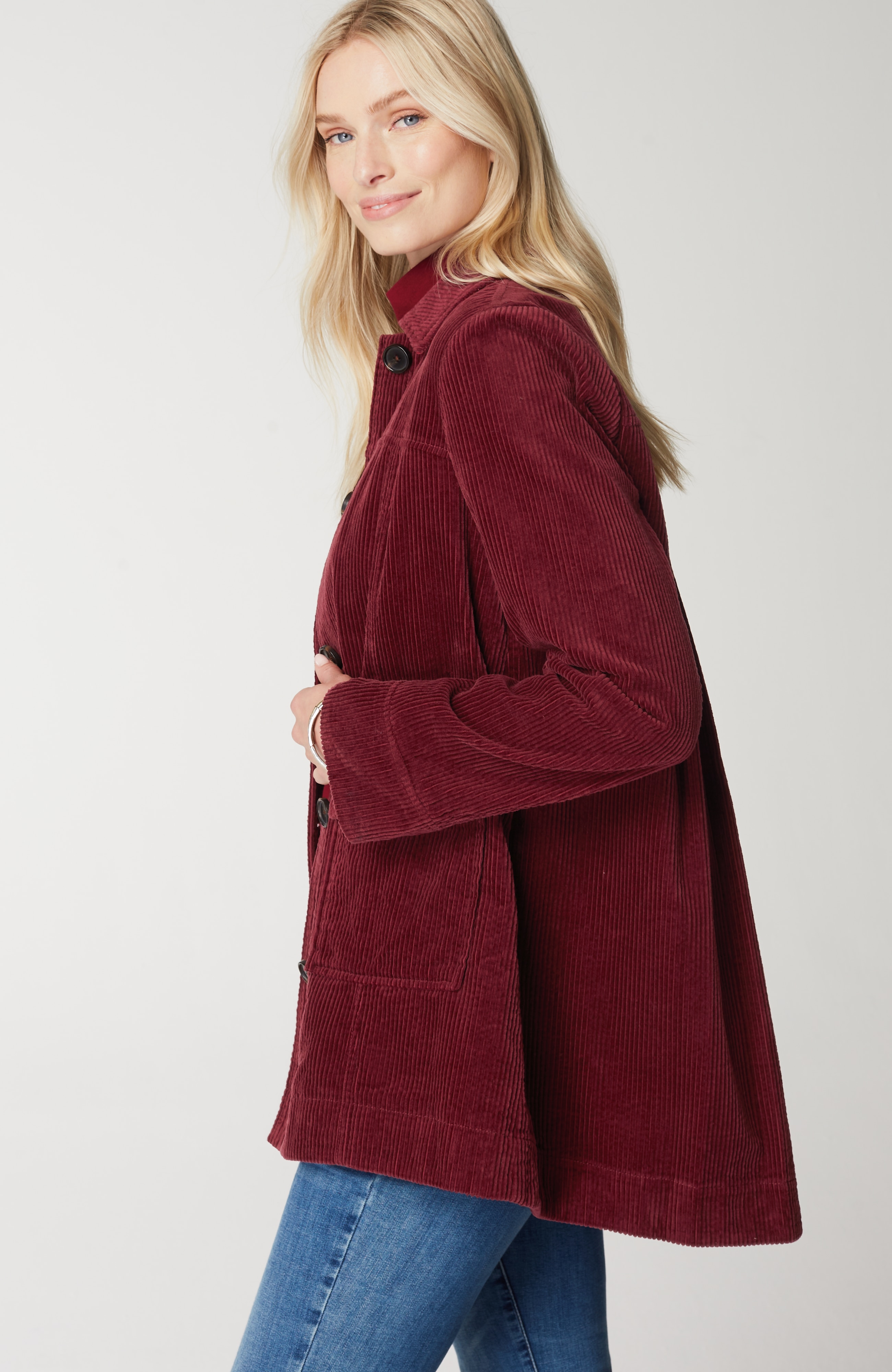 Tumbled-Cord Coat