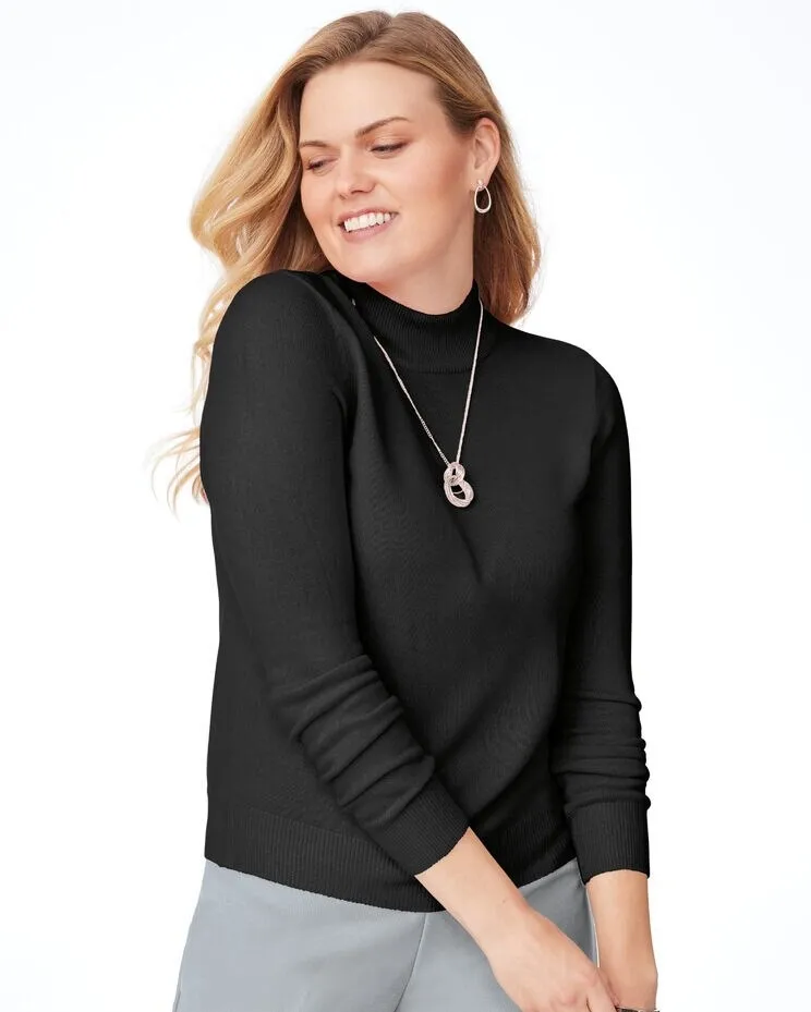 Cashmere-Like Long-Sleeve Sweater