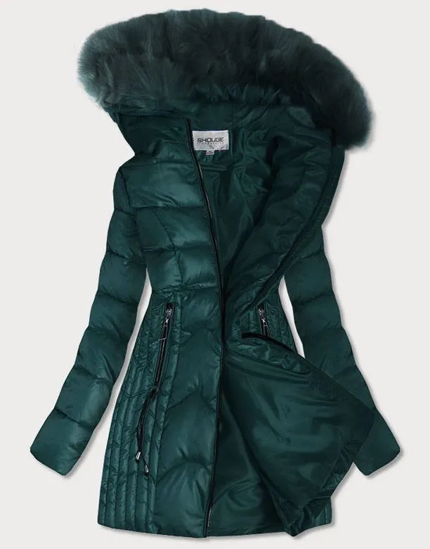 Dark green ladies winter jacket