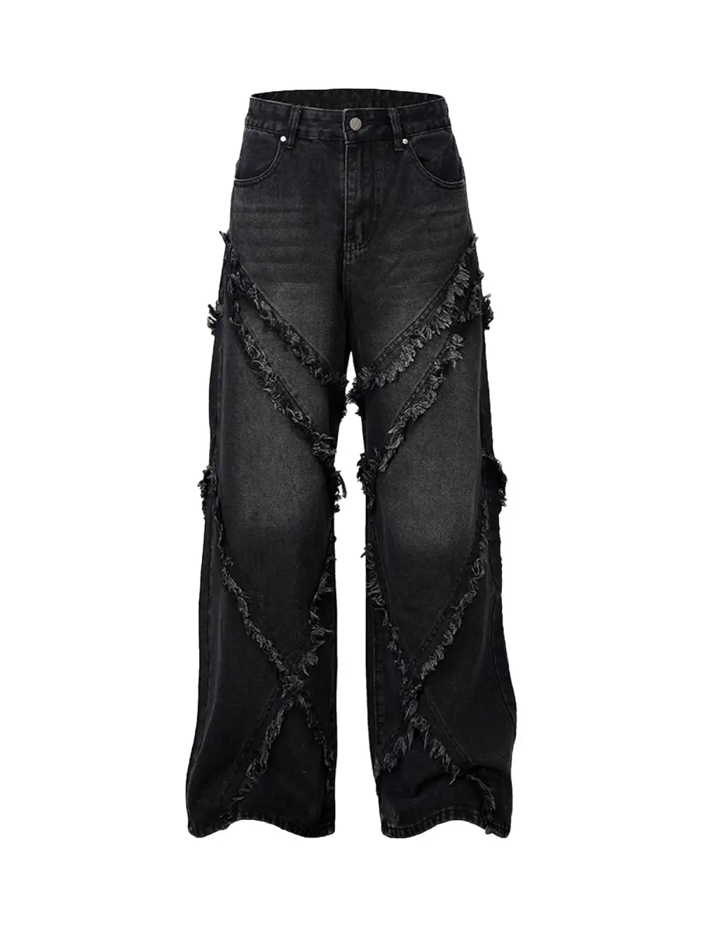 High Street Hip Hop Washed Distressed Jeans - 2069