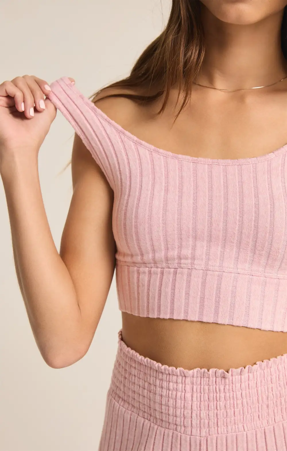 Zoe Silky Rib Tank Bra