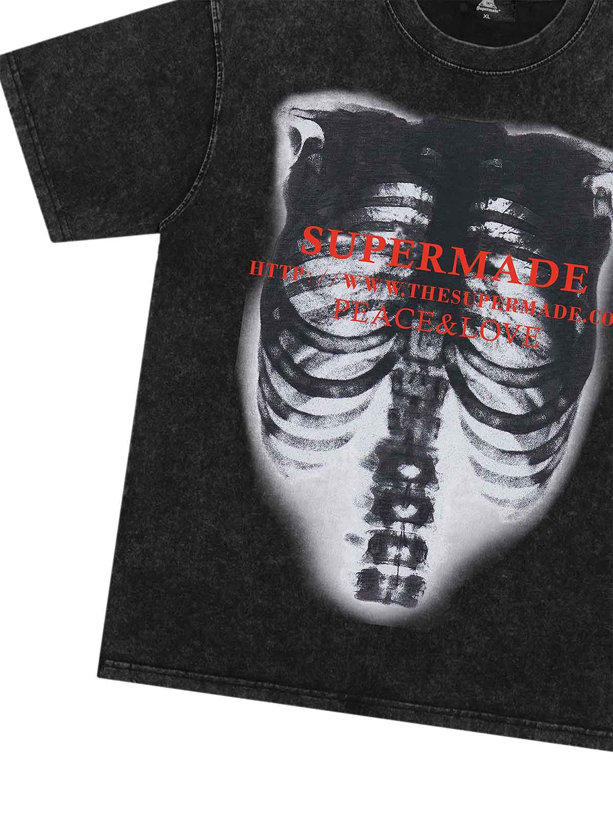 Skull Image Street Hip-Hop T-shirt - 2131
