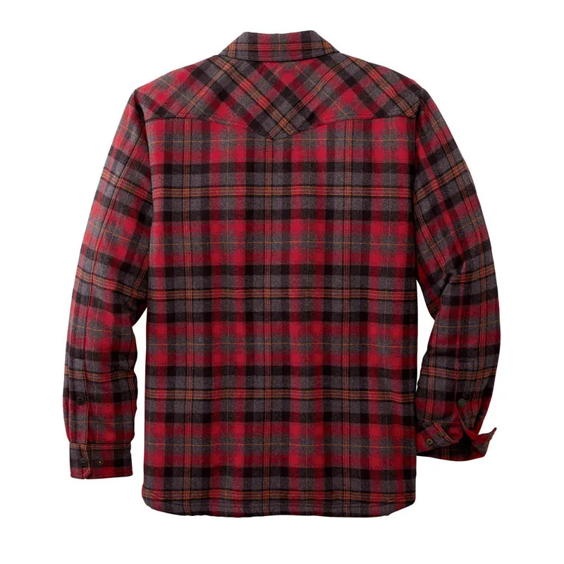 Check Texture Plus Fleece Warm Jacket