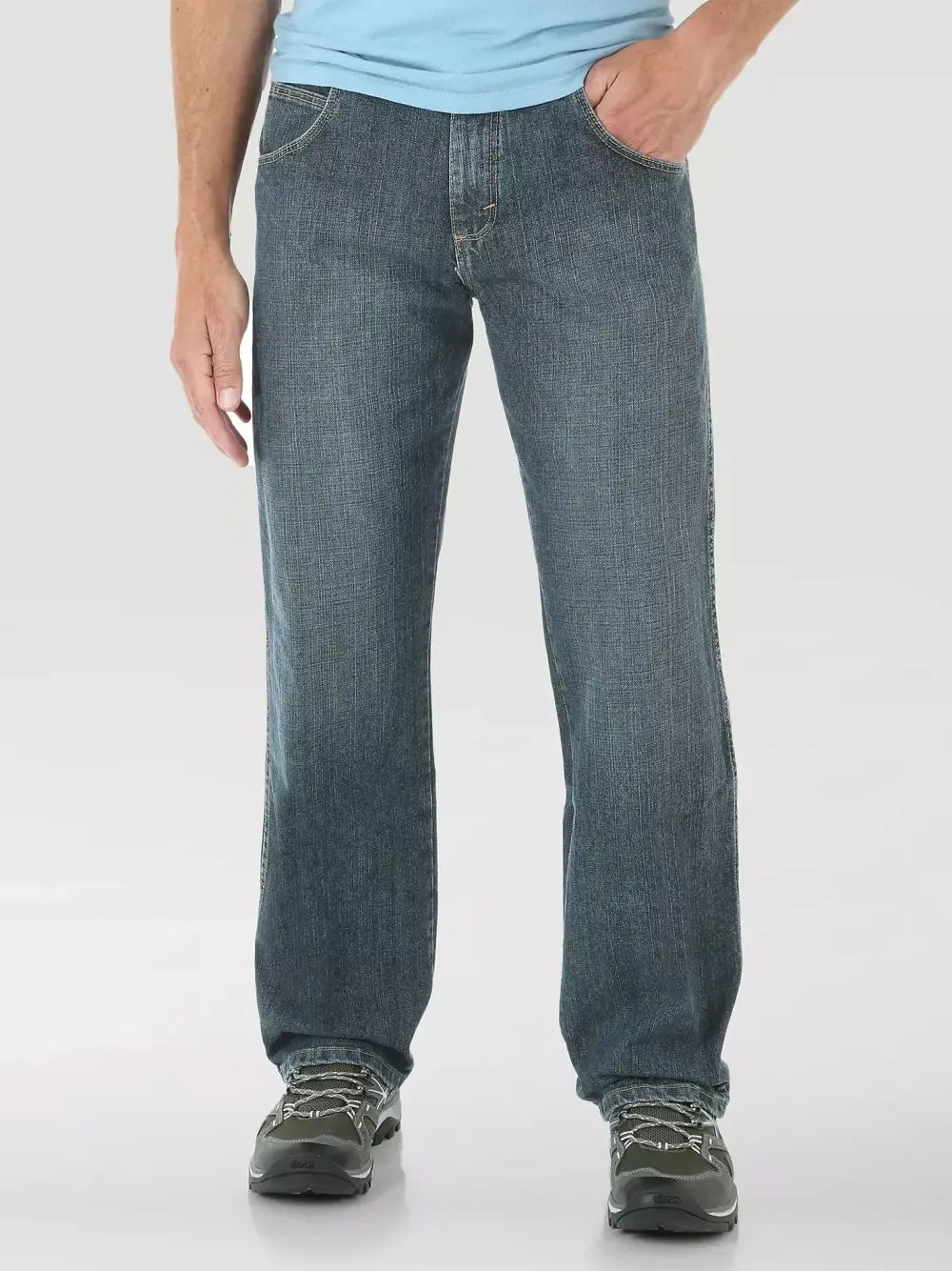 WRANGLER RUGGED WEAR RELAXED FIT MID RISE JEAN IN MEDITERRANEAN