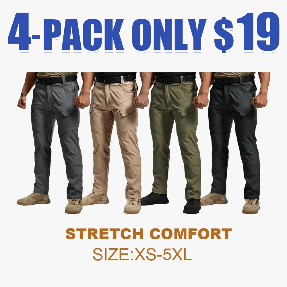 [BestDeals]  Men’s Tactica EDC Cargo Pant Waterproof Elastic Fabric Ripstop Versatile Outdoor