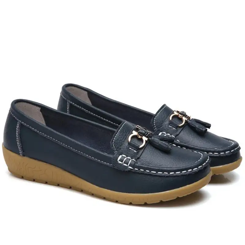 Women Flats Ballet Leather Breathable  Casual  Shoes