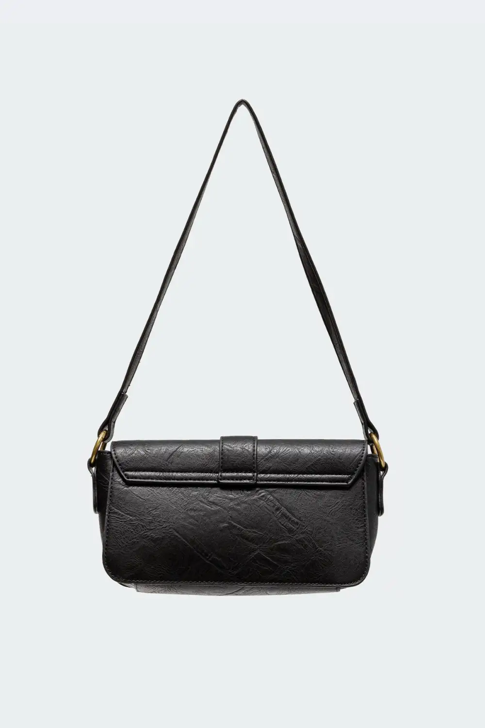 Faux Leather Buckle Bag