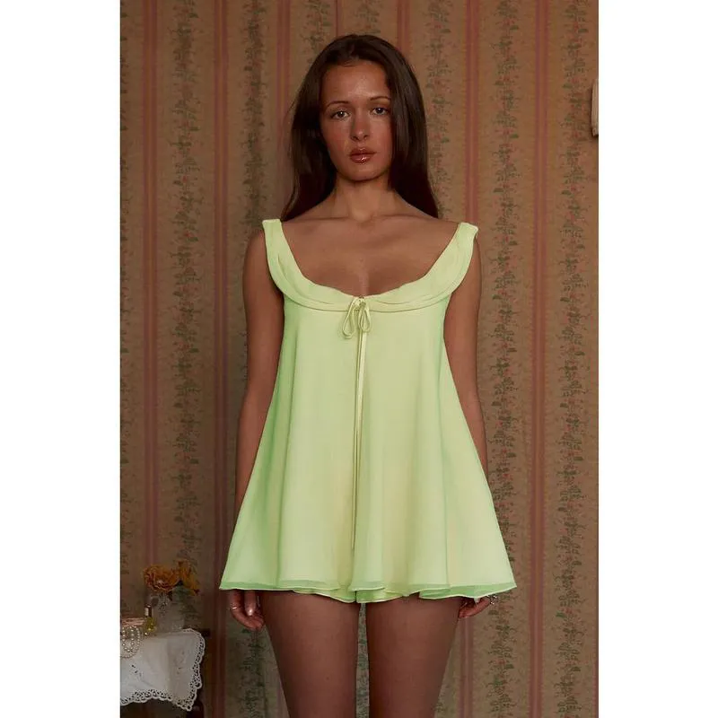 Women’s Summer 2-Piece Set-U-Neck Tank Top & Low-Rise Shorts