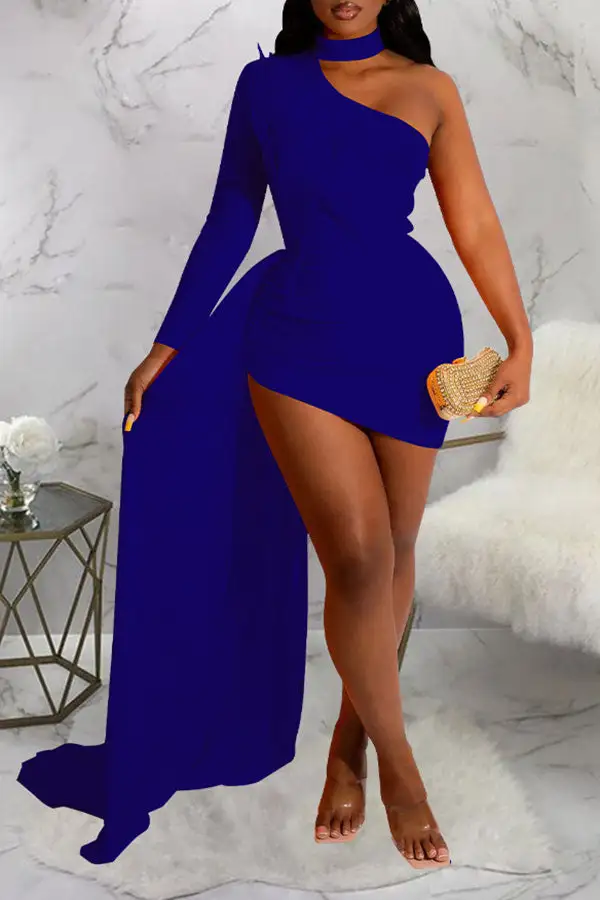  Striking Trailing Irregular Mini Dress