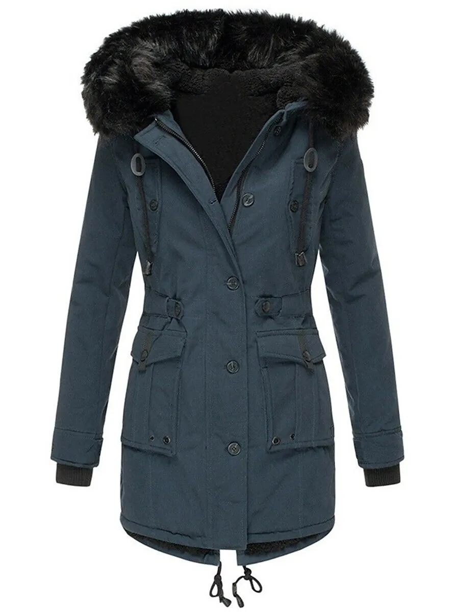Women's Parka Winter Coat Mid-Length Puffer Jacket