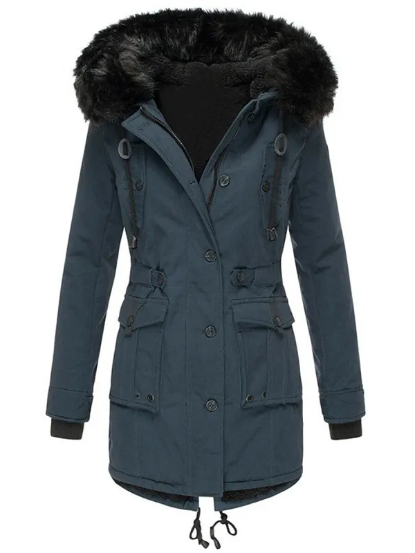 Women's Parka Winter Coat Mid-Length Puffer Jacket