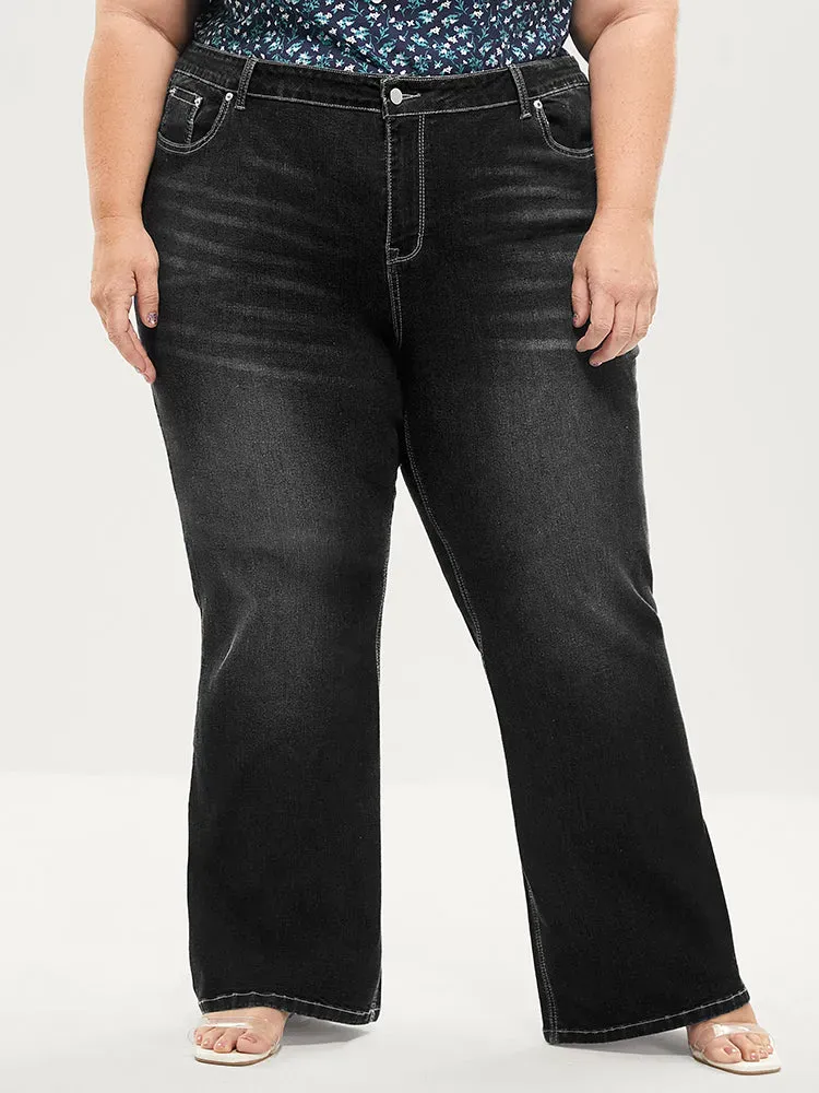 Bootcut Very Stretchy Mid Rise Medium Wash Sculpt Waist Jeans