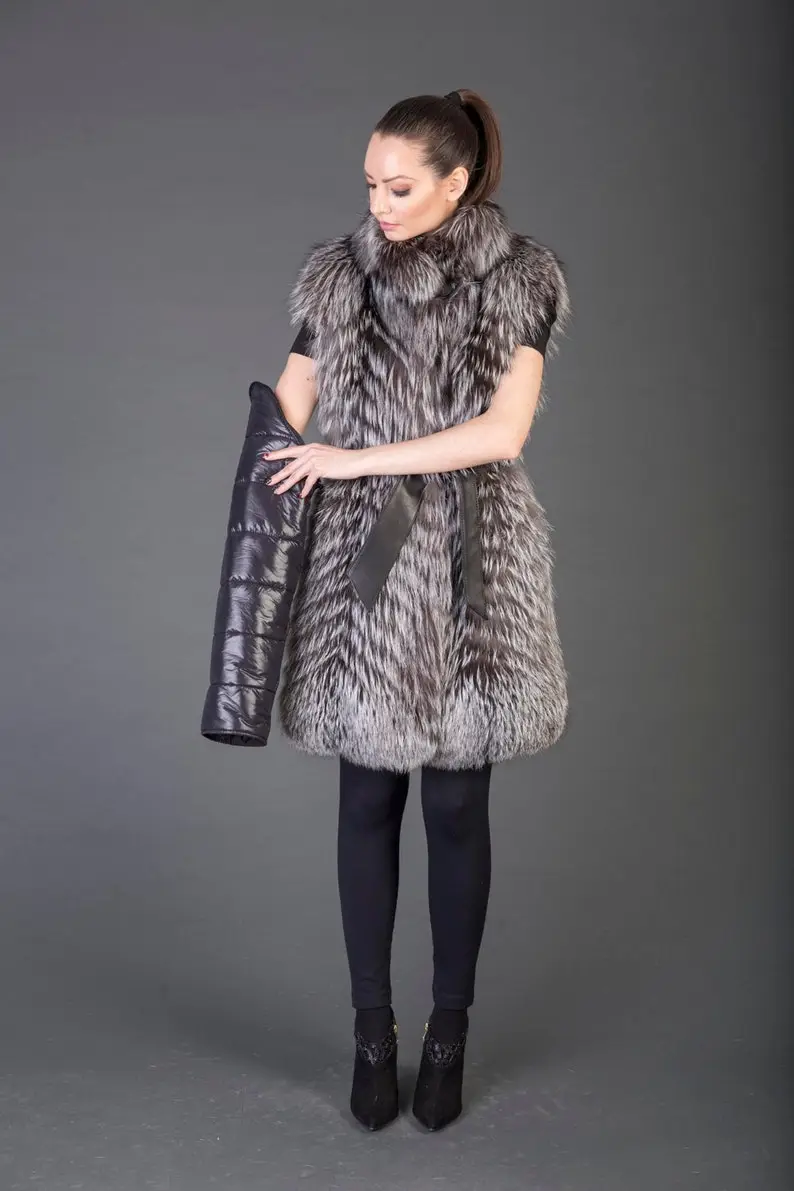 Silver Fox Fur coat