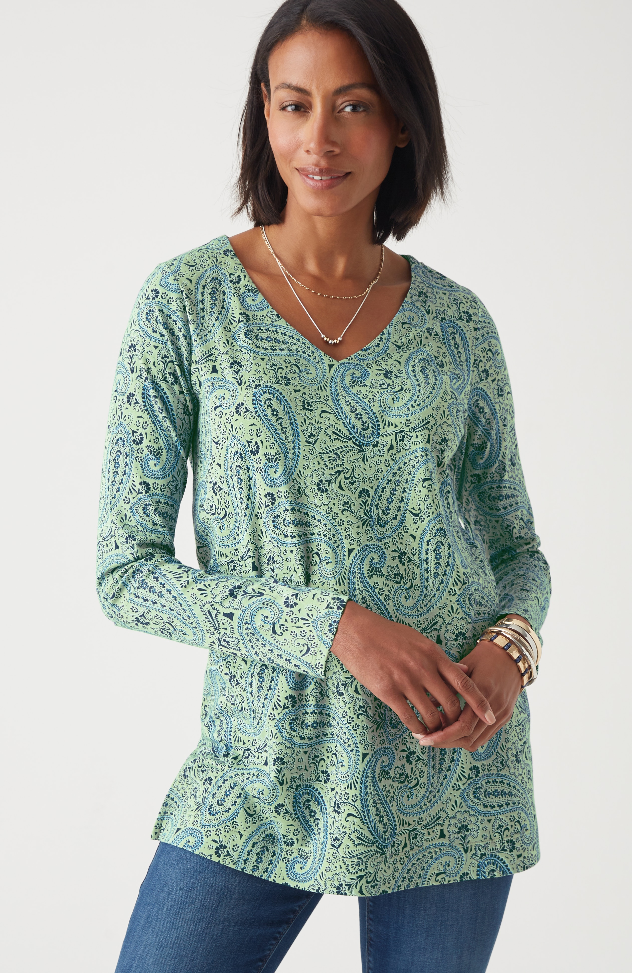 Simply Supima® Side-Slit Tunic