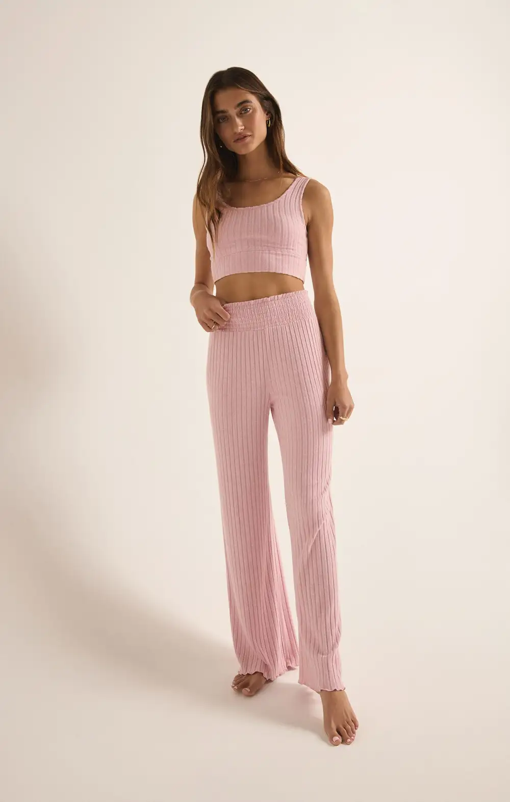 Dawn Smocked Rib Pant