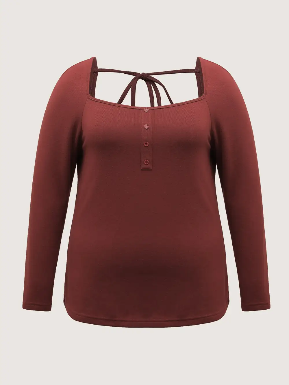 Stretchy Velvety Feel Back Detail T-Shirt