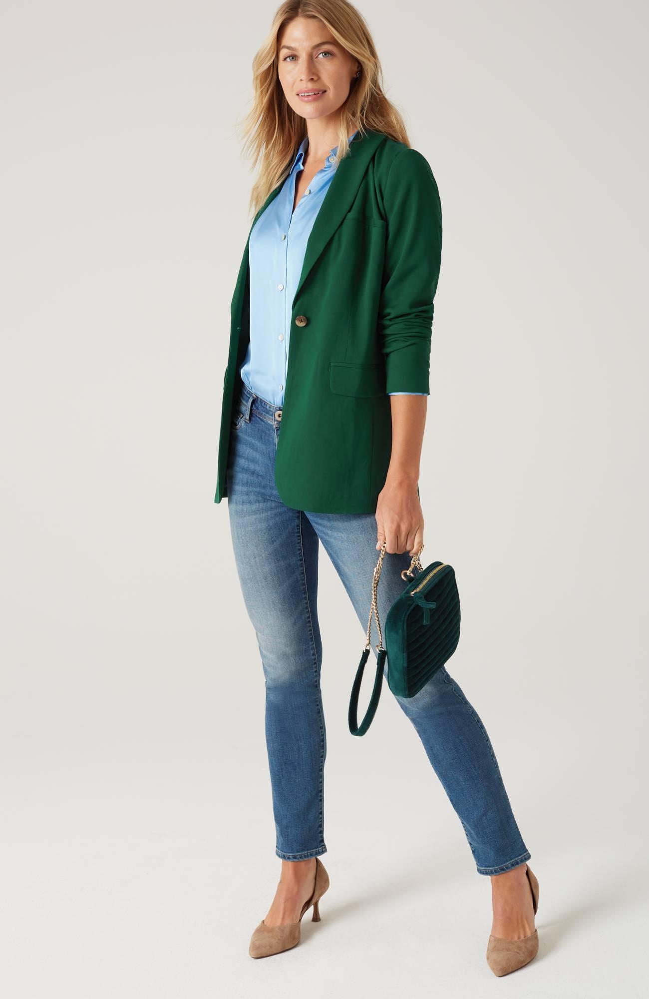 crepe blazer