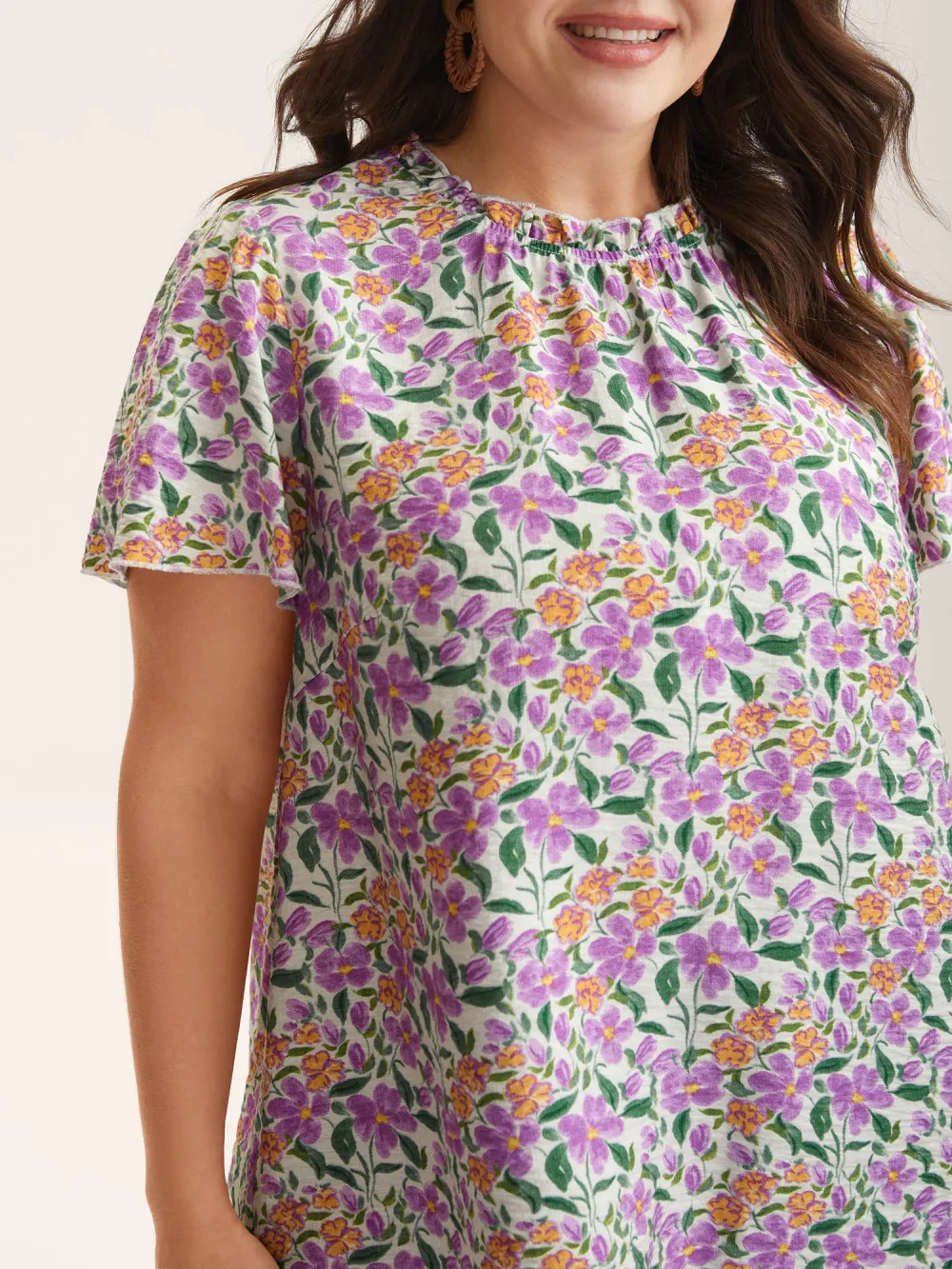 In Full Bloom Mock Neck Shirt
