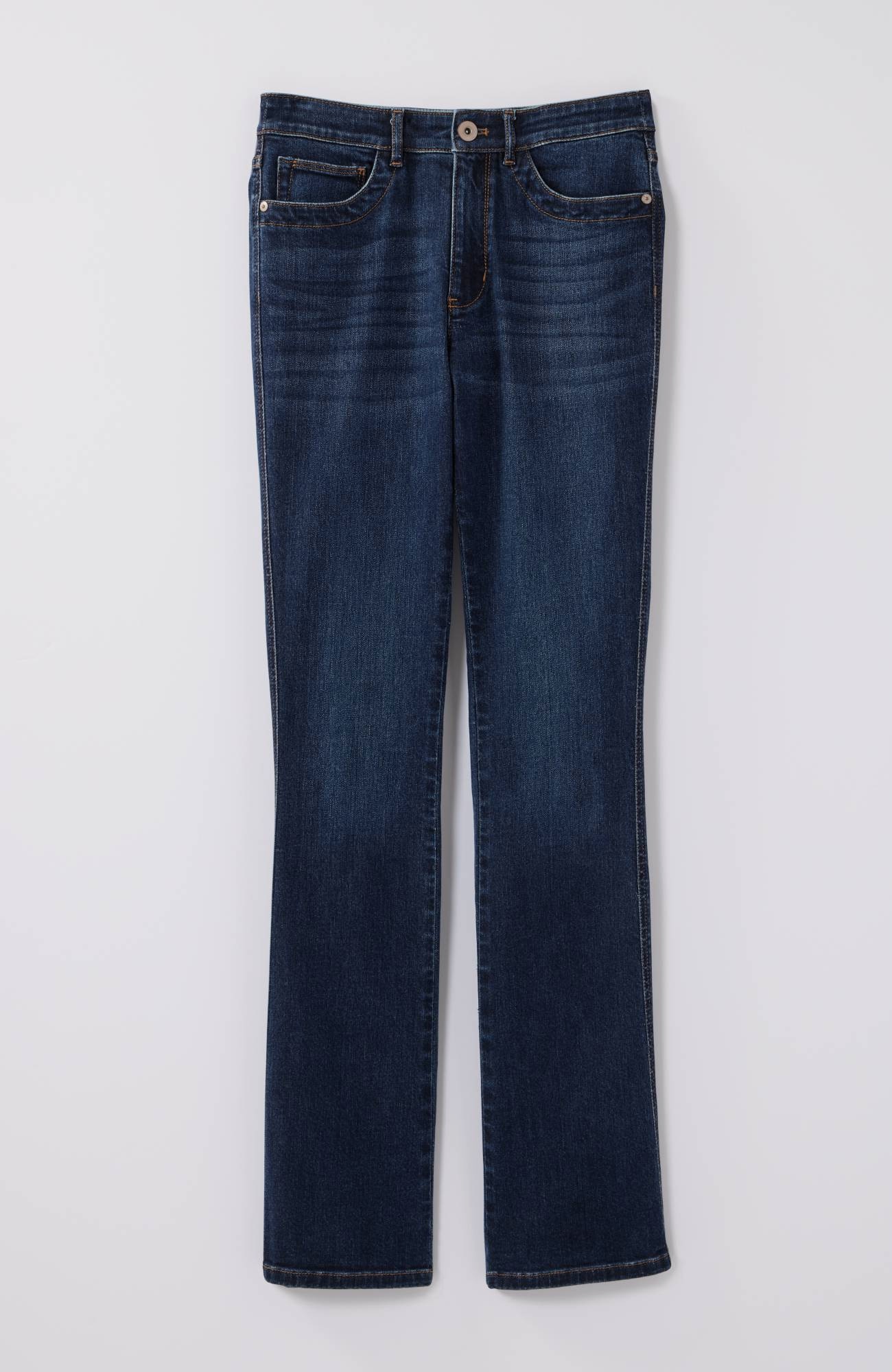 high-rise boot-cut jeans