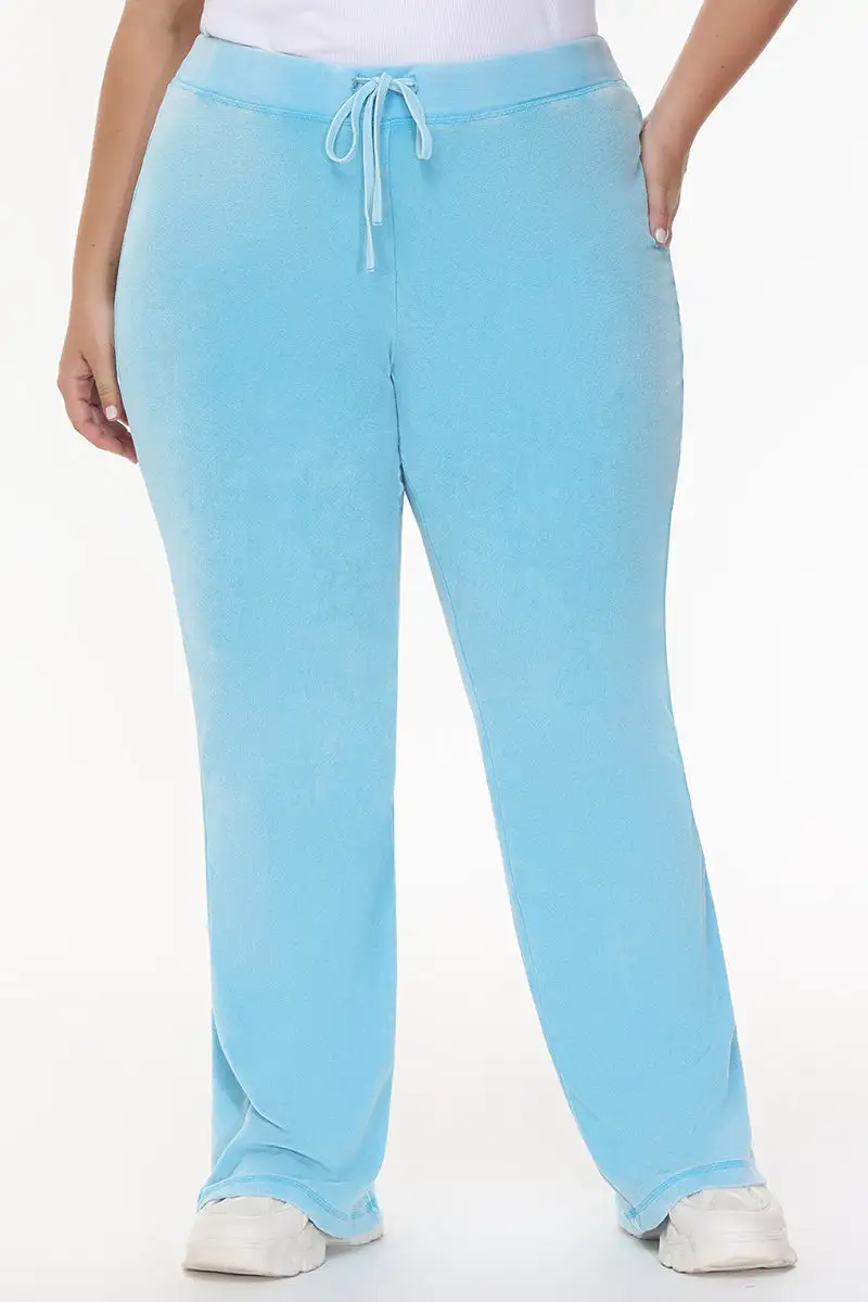 Plus-Size Big Bling Towel Terry Track Pants