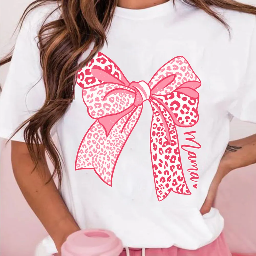 Mama Print Round Neck Short Sleeve T-Shirt