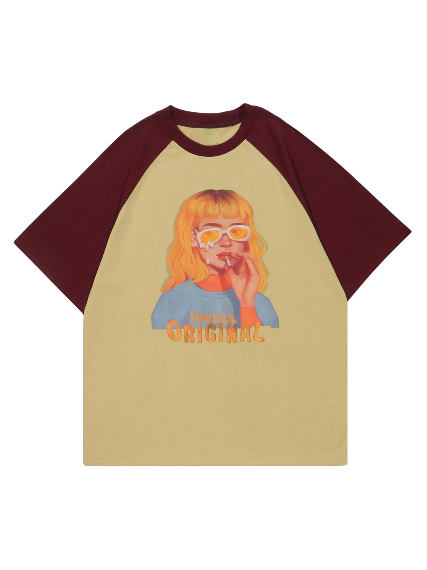 American Vintage Portrait Painting T-shirt - 2031