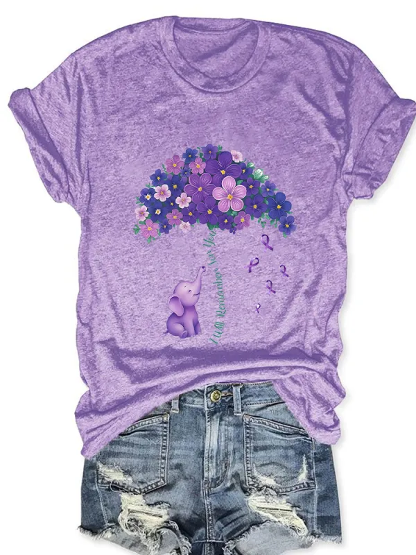 Women'S I Will Remember For You Round-Neck Short-Sleeved T-Shirt